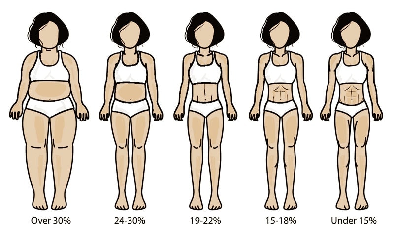 Foto della percentuale di massa grassa – donne